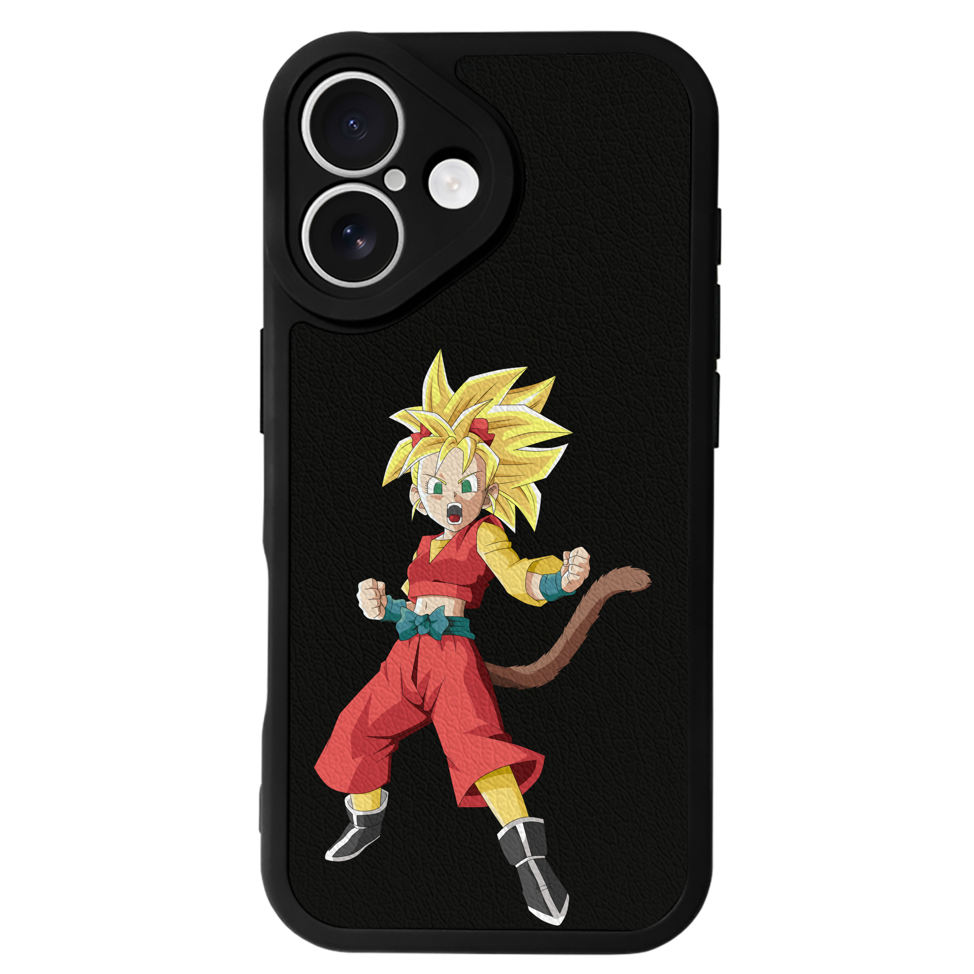 （画像用） ドラゴンボール カリフラ DRAGON BALL Caulifla 【iPhone 16シリーズ対応】シリコンスマホケース（レザー調） 材質：シリコン